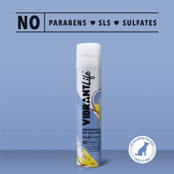 Vibrant Life Deodorizing Dry Dog Shampoo, Vanilla Coconut, 7 Fl Oz for pets supplies - Image 5