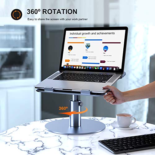 Adjustable Laptop Stand, YoFeW Aluminum Laptop Riser - Image 2