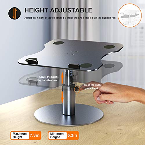 Adjustable Laptop Stand, YoFeW Aluminum Laptop Riser - Image 3