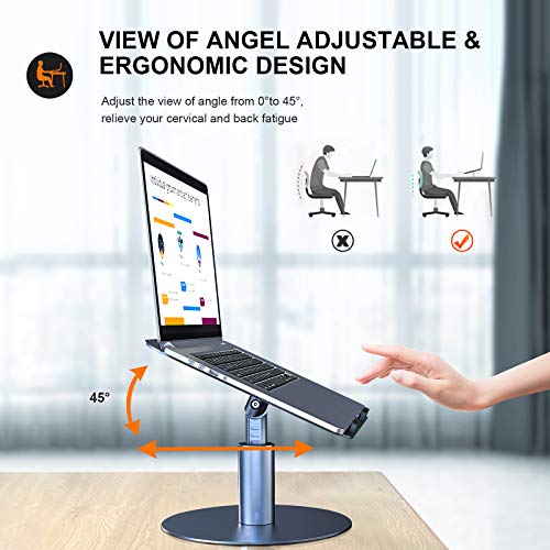 Adjustable Laptop Stand, YoFeW Aluminum Laptop Riser - Image 4