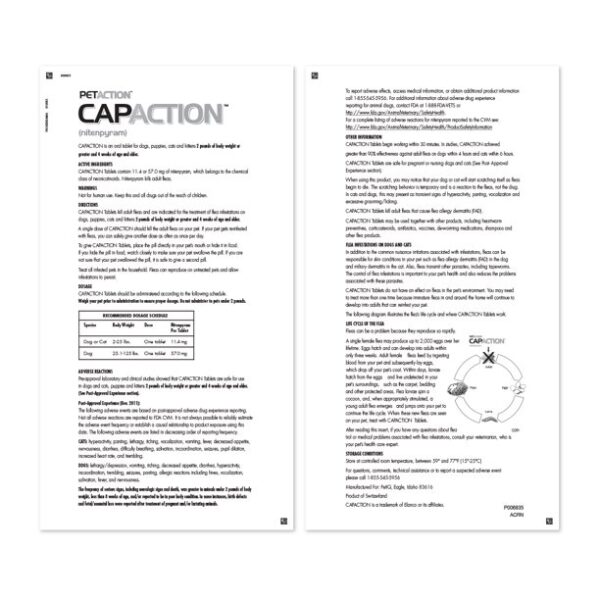 CapAction Fast Acting Flea Treatment For Small Dogs & Cats, 6 Tablets for animals - Image 5